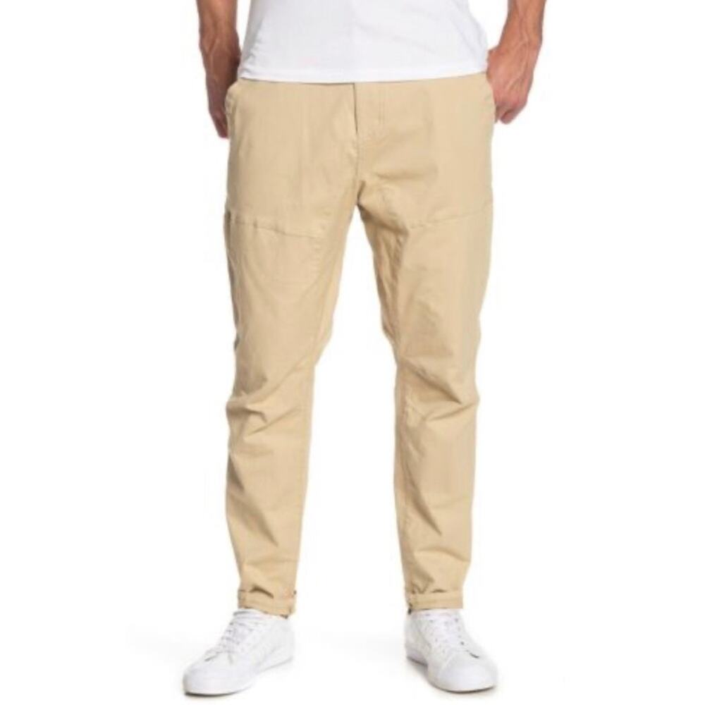 WeSC Men's Khaki Montauk Engineered Chino Pants Unisex Men's L Women's XL